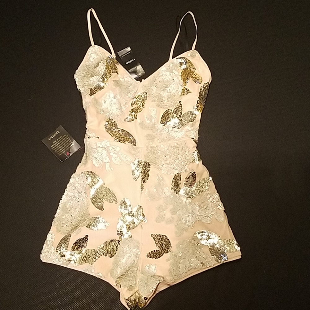 Bebe harley floral sequin romper playsuit 00